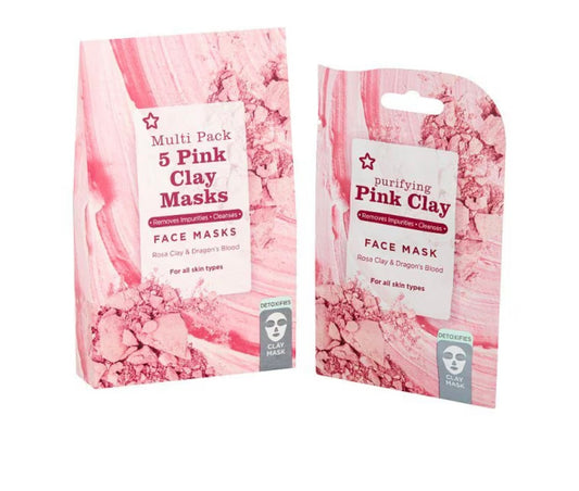 Superdrug - Pack of 5 Pink Clay Mask 15ml each