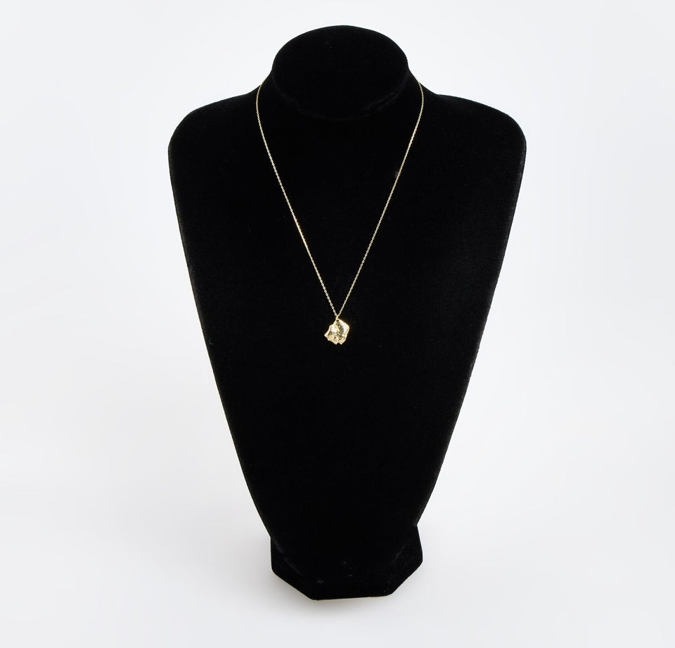 Adolfo Dominguez - Gold Tone Pendant Necklace