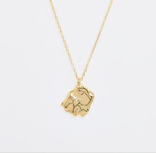 Adolfo Dominguez - Gold Tone Pendant Necklace